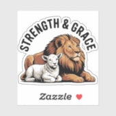 Leeuw en Lam Inspirerend Sticker (Vel)