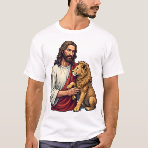 Leeuw En Lam Jezus Gegraveerd Trui 2 T-shirt