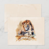 Leeuw en Lam Kerstkaarten Briefkaart (Voorkant / Achterkant)