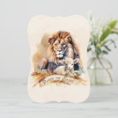  Leeuw en Lam Kerstkaarten Kaart (Staand voorkant)