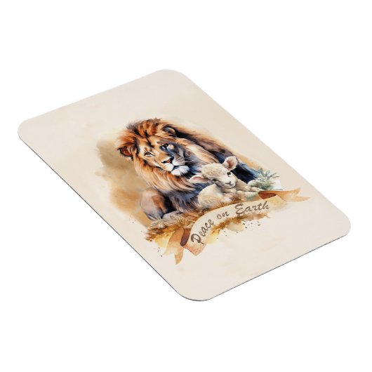  Leeuw en Lam Kerstkaarten Magneet (Rechterzijde)