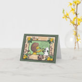 Leeuw en lam maken limonade - Vrede Kaart (Gele Bloem)