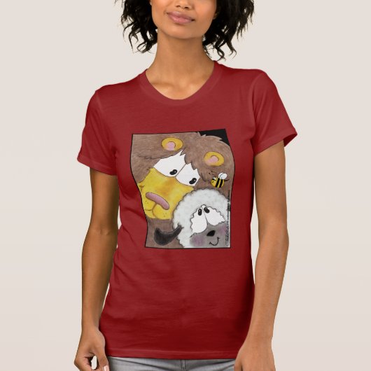 Leeuw en Lam Omhoog Close T-shirt (Voorkant)