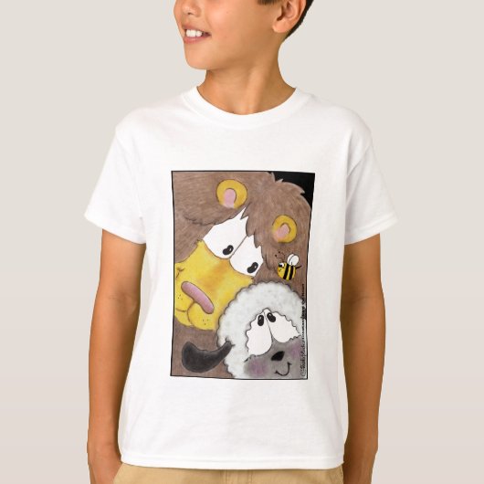 Leeuw en Lam Omhoog Close T-shirt (Voorkant)