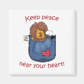 Leeuw en Lam pocket pals Magneet (Voorkant)