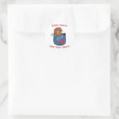 Leeuw en Lam pocket pals Ronde Sticker (Tas)