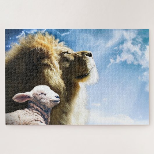 Leeuw en Lam Puzzel (Horizontaal)