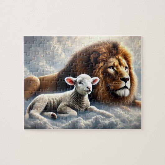 Leeuw en Lam Puzzel (Horizontaal)