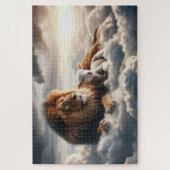 Leeuw en Lam Puzzel Legpuzzel (Verticaal)