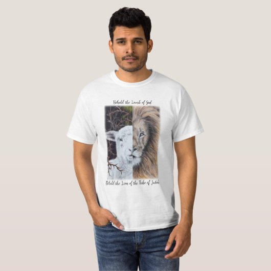 Leeuw en Lam T-shirt (Voorkant volledig)