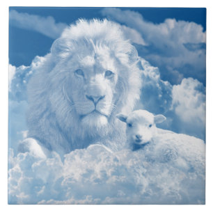 Leeuw en Lam Tegel Tegeltje