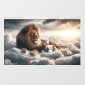 Leeuw en Lam Venster Cling Raamsticker (Vel)
