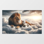 Leeuw en Lam Venster Cling Raamsticker (Vel)