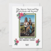 Leeuw en Lam voorzijde met foto en groet achterzij Feestdagenkaart (Achterkant)