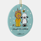 Leeuw en Lam Ware Vrienden-1e Kerstmis Ornament (Rechts)