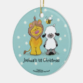 Leeuw en Lam Ware Vrienden-1e Kerstmis Ornament (Links)