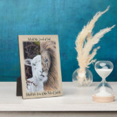 Leeuw en Lamb desktop plaque Fotoplaat (Zijkant)