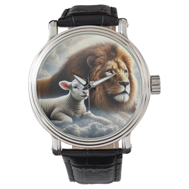 Leeuw en Lamb Watch Horloge (Voorkant)
