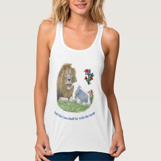 Leeuw en lammeren tanktop (Voorkant)