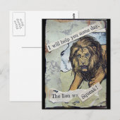 Leeuw en muis briefkaart (Voorkant / Achterkant)