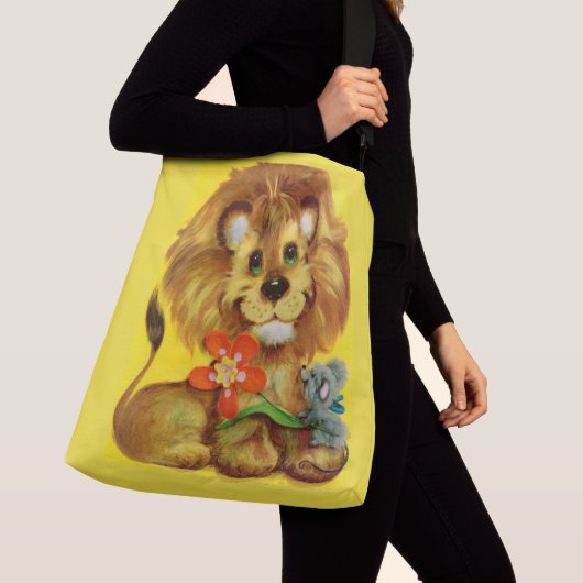 leeuw en muis crossbody tas (Dichtbij)