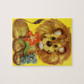 leeuw en muis legpuzzel (Horizontaal)