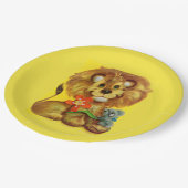 leeuw en muis papieren bordje (Gekanteld)