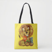 leeuw en muis print tote bag (Voorkant)