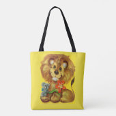 leeuw en muis print tote bag (Achterkant)