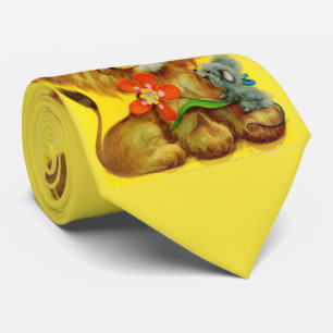 leeuw - en muisdruk stropdas