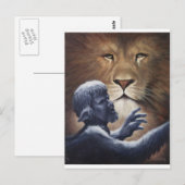 Leeuw en Standbeeld Briefkaart (Voorkant / Achterkant)
