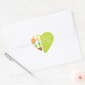 Leeuw en Teddy Bear Baby shower Hart Stickers (Envelop)