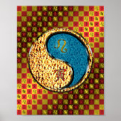 Leeuw en water tijger poster (Voorkant)