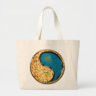 Leeuw en wateraap grote tote bag