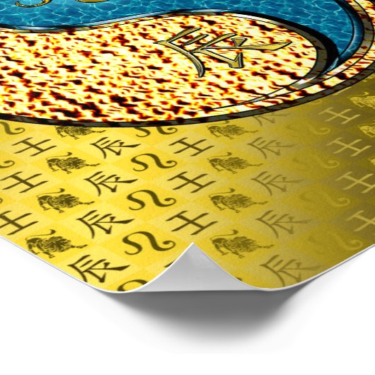 Leeuw en waterdraak poster (Hoek)