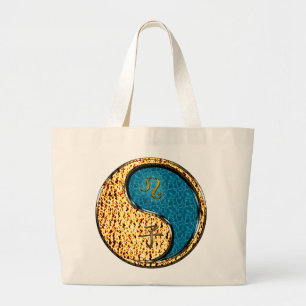 Leeuw en waterrat grote tote bag