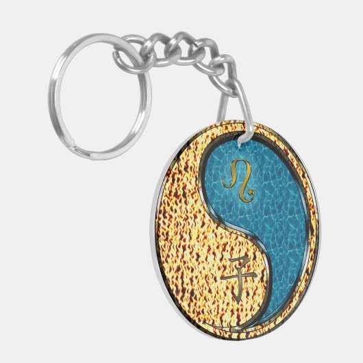 Leeuw en waterrat sleutelhanger (Voorkant Links)