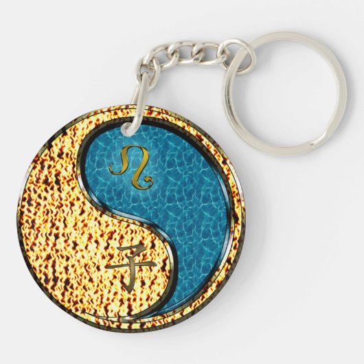 Leeuw en waterrat sleutelhanger (Achterkant)