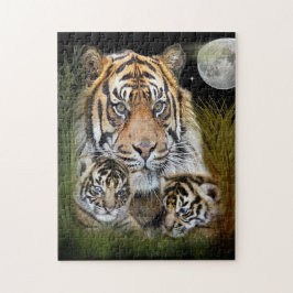 Leeuw en welpen legpuzzel