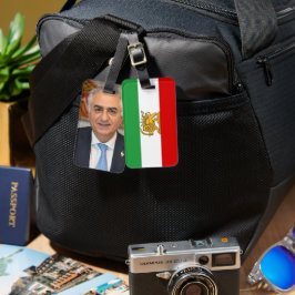 Leeuw en Zon Vlag Reza Pahlavi Reis Bagage Label 