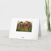  leeuw familie schilderij kaart (Achterkant)