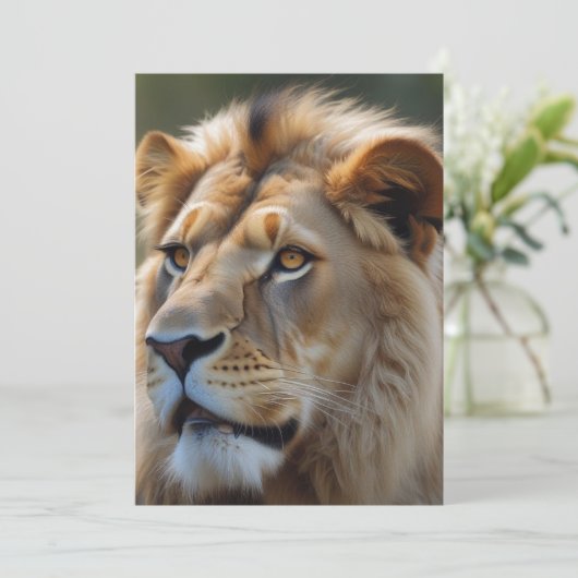 Leeuw Feestdagenkaart (Staand voorkant)