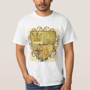 Leeuw Fleur De Lis Schild T-shirt