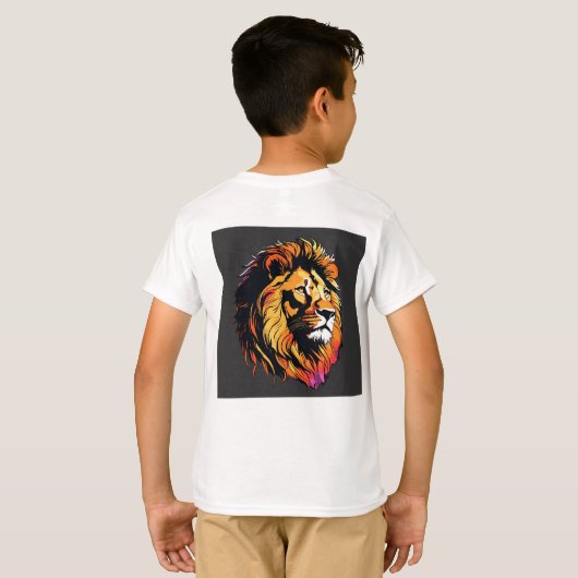 Leeuw foto's T-Shart T-shirt (Achterkant volledig)