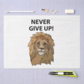Leeuw geeft leeuw nooit op tissuepapier (Craft)