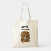 Leeuw geeft leeuw nooit op tote bag (Achterkant)