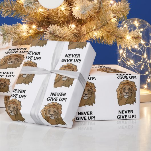 Leeuw Geeft Nooit Op Leeuw Cadeaupapier (Feestdagen)