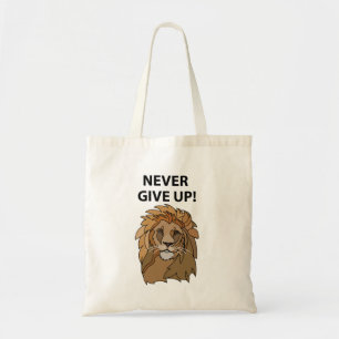 Leeuw Geeft Nooit Op Leeuw Tote Bag