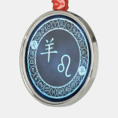 Leeuw/geit Metalen Ornament (Links)