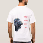 Leeuw gemaakt van gebroken glas. t-shirt (Achterkant)